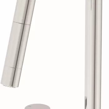 Baterie bucatarie Ideal Standard Gusto Round din 2 elemente 242mm dus extractibil pipa R rotativa crom imagine