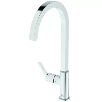 Baterie bucatarie Ideal Standard Gusto Square 306mm pipa tubulara R rotativa crom imagine