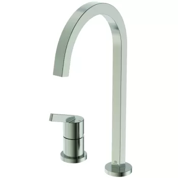 Baterie bucatarie Ideal Standard Gusto Square din 2 elemente 217mm pipa R rotativa silver storm imagine
