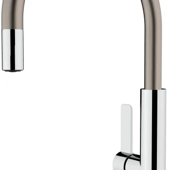 Baterie bucatarie Teka FOT 995 cu teava inalta rotativa Titanium EXPUS imagine