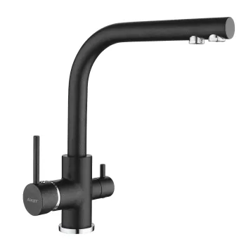 Baterie bucatarie Teka OS 208 cu 3 cai  pipa inalta rotativa  Metallic Black imagine