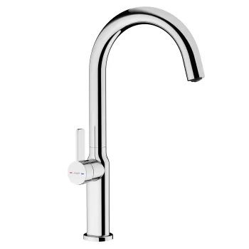 Baterie bucatarie Teka Oval 915 pipa inalta rotativa crom imagine