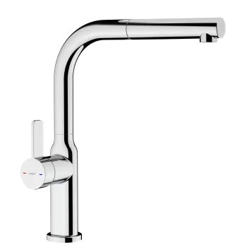 Baterie bucatarie Teka Oval 938 dus extractibil crom imagine