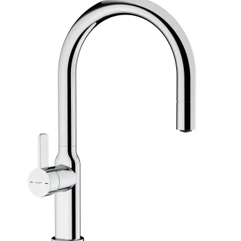 Baterie bucatarie Teka Oval 9381  dus extractibil  crom imagine