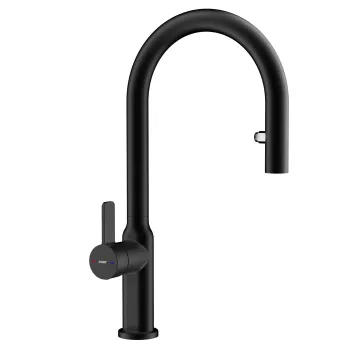 Baterie bucatarie Teka Oval 9382  dus extractibil  negru imagine