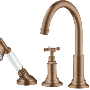 Baterie cada Axor Montreux din 4 elemente  montare pe cada  necesita corp incastrat  Red Gold periat imagine