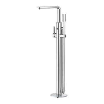 Baterie cada cu montaj pe pardoseala Grohe Lineare necesita corp ingropat crom imagine