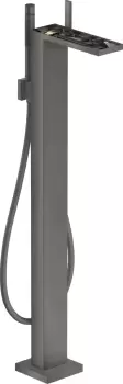 Baterie cada cu montaj pe pardoseala Hansgrohe Axor MyEdition fara placa superioara necesita corp ingropat crom negru periat imagine