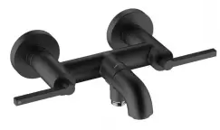 Baterie cada dubla comanda Kludi Nova Fonte Puristic negru mat imagine