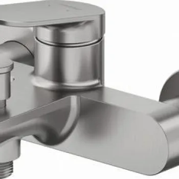 Baterie cada Duravit Wave inox periat imagine