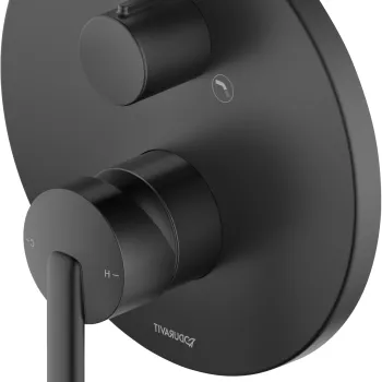 Baterie cada - dus Duravit Balcoon cu montaj incastrat  necesita corp ingropat  negru mat imagine