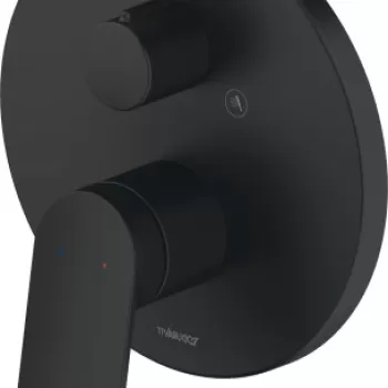 Baterie cada - dus Duravit Wave cu montaj incastrat necesita corp ingropat negru mat imagine