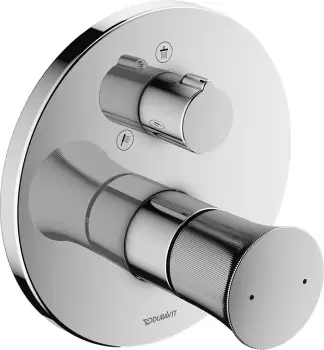 Baterie cada - dus Duravit White Tulip cu montaj incastrat necesita corp ingropat crom imagine