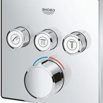 Baterie cada - dus Grohe SmartControl cu 3 functii  montaj incastrat  necesita corp ingropat  crom imagine