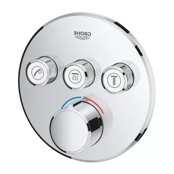 Baterie cada - dus Grohe SmartControl Round cu 3 functii montaj incastrat necesita corp ingropat crom imagine