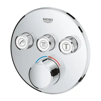 Baterie cada - dus Grohe SmartControl Round cu 3 functii  montaj incastrat  necesita corp ingropat  crom imagine