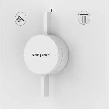 Baterie cada - dus Hansgrohe DuoTurn E cu doua functii montaj incastrat necesita corp ingropat alb mat imagine