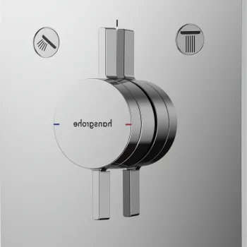 Baterie cada - dus Hansgrohe DuoTurn E cu doua functii montaj incastrat necesita corp ingropat crom imagine