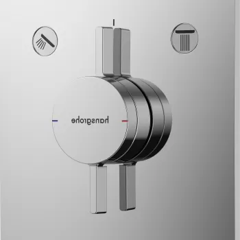 Baterie cada - dus Hansgrohe DuoTurn E cu doua functii montaj incastrat necesita corp ingropat crom imagine