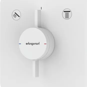 Baterie cada - dus Hansgrohe DuoTurn Q cu doua functii montaj incastrat necesita corp ingropat alb mat imagine