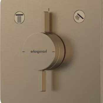Baterie cada - dus Hansgrohe DuoTurn Q cu doua functii montaj incastrat necesita corp ingropat bronz periat imagine