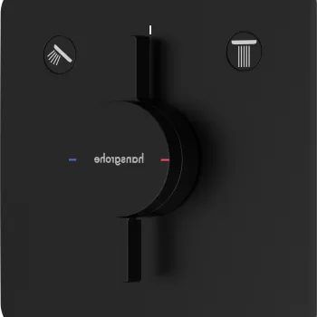 Baterie cada - dus Hansgrohe DuoTurn Q cu doua functii montaj incastrat necesita corp ingropat negru mat imagine