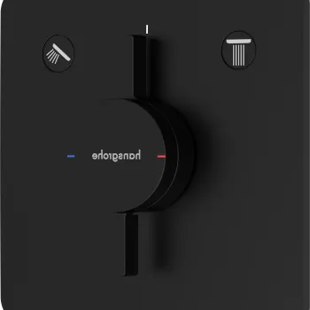 Baterie cada - dus Hansgrohe DuoTurn Q cu doua functii montaj incastrat necesita corp ingropat negru mat imagine
