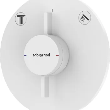 Baterie cada - dus Hansgrohe DuoTurn S cu doua functii montaj incastrat necesita corp ingropat alb mat imagine