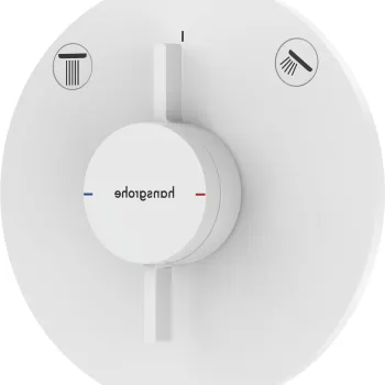 Baterie cada - dus Hansgrohe DuoTurn S cu doua functii montaj incastrat necesita corp ingropat alb mat imagine