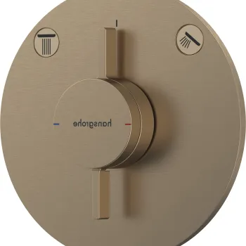 Baterie cada - dus Hansgrohe DuoTurn S cu doua functii montaj incastrat necesita corp ingropat bronz periat imagine