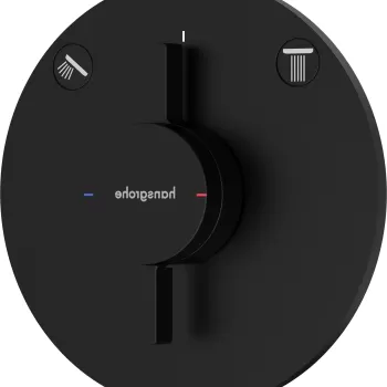 Baterie cada - dus Hansgrohe DuoTurn S cu doua functii montaj incastrat necesita corp ingropat negru mat imagine