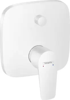 Baterie cada - dus Hansgrohe Talis E cu montaj incastrat necesita corp ingropat alb mat imagine