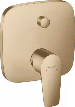 Baterie cada - dus Hansgrohe Talis E cu montaj incastrat necesita corp ingropat bronz periat imagine