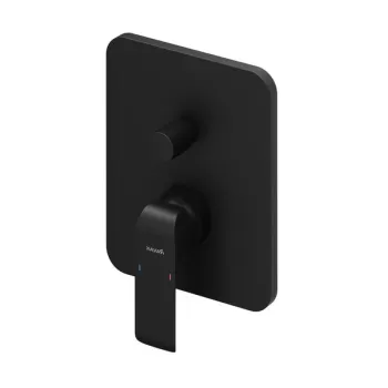 Baterie cada-dus Ravak Flat Black FL 065.20 cu montaj incastrat necesita corp ingropat X070139 negru mat imagine