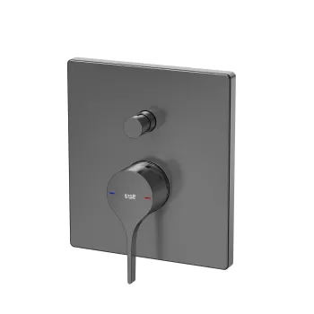Baterie cada - dus Roca Insignia cu montaj incastrat necesita corp ingropat brushed titanium black imagine
