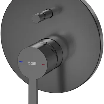 Baterie cada - dus Roca Naia cu montaj incastrat necesita corp ingropat brushed titanium black imagine