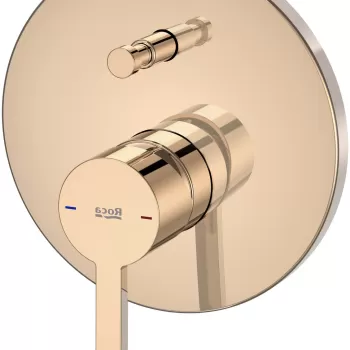 Baterie cada - dus Roca Naia cu montaj incastrat necesita corp ingropat rose gold imagine