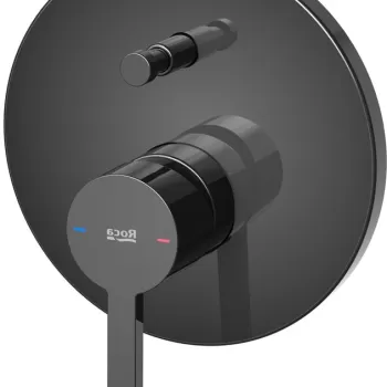 Baterie cada - dus Roca Naia cu montaj incastrat necesita corp ingropat titanium black imagine