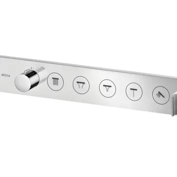 Baterie cada - dus termostatata Axor Select 670x90 cu 5 functii si FixFit cu agatatoare de dus montaj incastrat necesita corp ingropat imagine