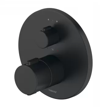 Baterie cada - dus termostatata Duravit Thermo montaj incastrat necesita corp ingropat negru mat imagine