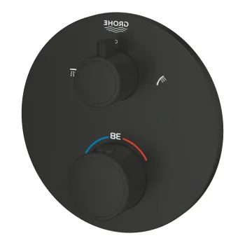 Baterie cada - dus termostatata Grohe Grohtherm cu 2 functii  montaj incastrat  necesita corp ingropat  matte black imagine