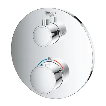 Baterie cada - dus termostatata Grohe Grohtherm Round cu montaj incastrat  necesita corp ingropat  crom imagine