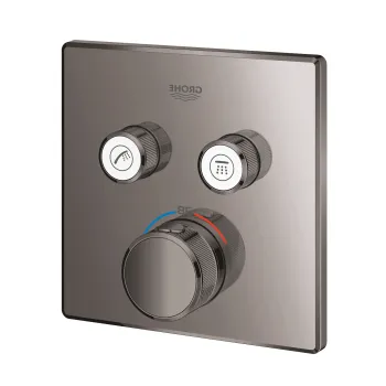 Baterie cada - dus termostatata Grohe Grohtherm SmartControl cu 2 functii  montaj incastrat  necesita corp ingropat  hard graphite imagine