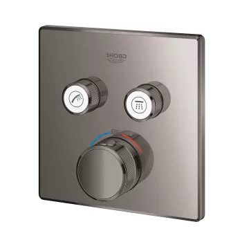 Baterie cada - dus termostatata Grohe Grohtherm SmartControl cu 2 functii montaj incastrat necesita corp ingropat hard graphite imagine