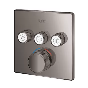 Baterie cada - dus termostatata Grohe Grohtherm SmartControl cu 3 functii montaj incastrat necesita corp ingropat hard graphite imagine