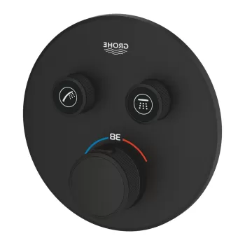 Baterie cada - dus termostatata Grohe Grohtherm SmartControl montaj incastrat necesita corp ingropat phantom black imagine