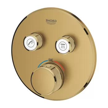 Baterie cada - dus termostatata Grohe Grohtherm SmartControl Round montaj incastrat necesita corp ingropat brushed cool sunrise imagine