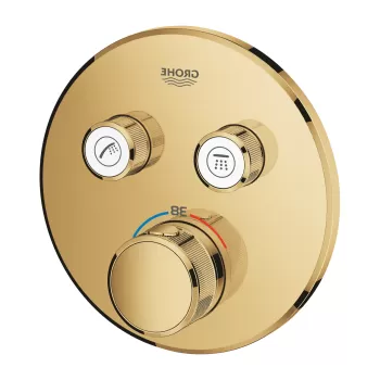 Baterie cada - dus termostatata Grohe Grohtherm SmartControl Round montaj incastrat necesita corp ingropat cool sunrise imagine