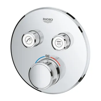 Baterie cada - dus termostatata Grohe Grohtherm SmartControl Round  montaj incastrat  necesita corp ingropat  crom imagine