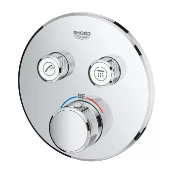Baterie cada - dus termostatata Grohe Grohtherm SmartControl Round montaj incastrat necesita corp ingropat crom imagine